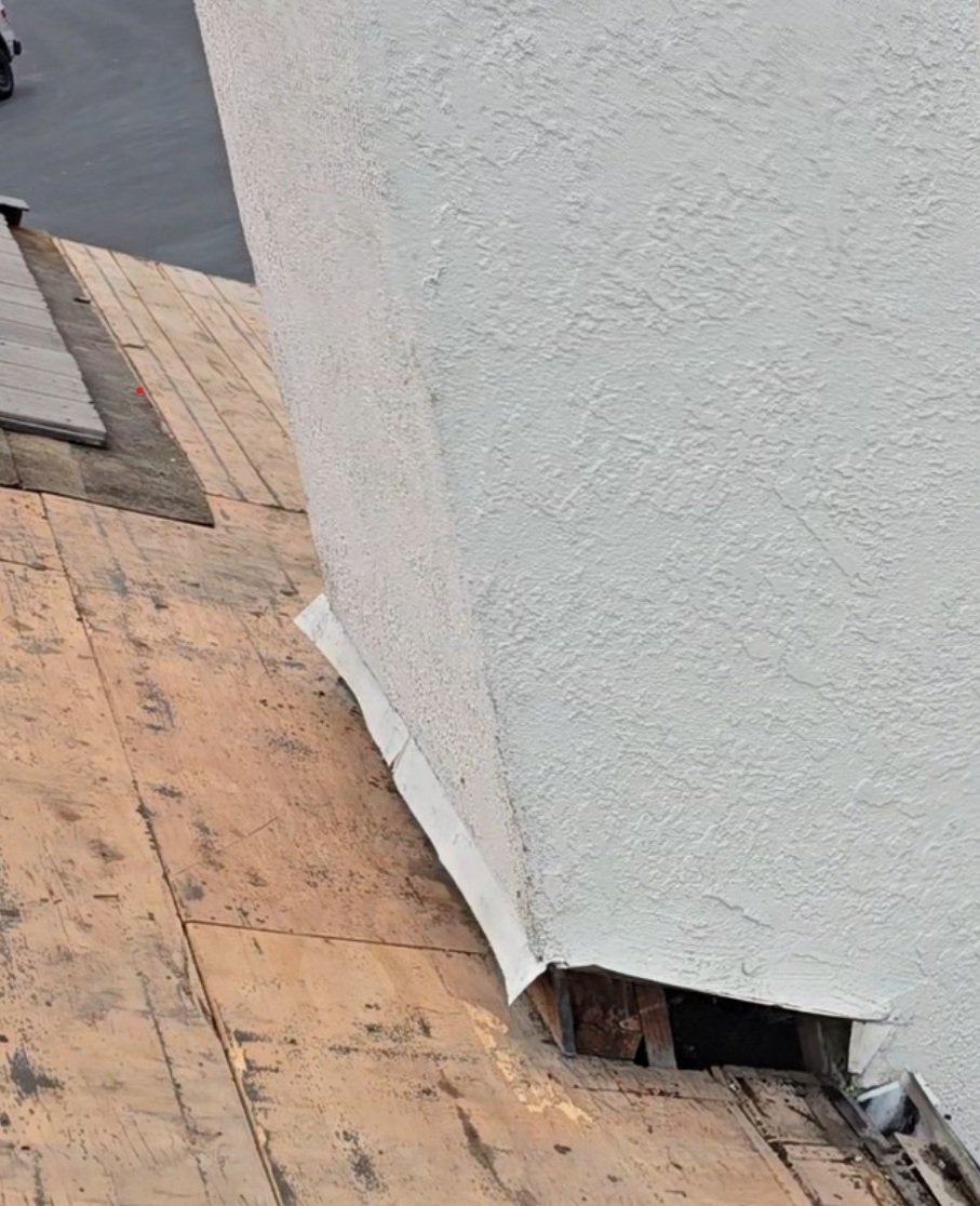 Chimney flashing leak repair on concrete tile roof in Mission Viejo CA